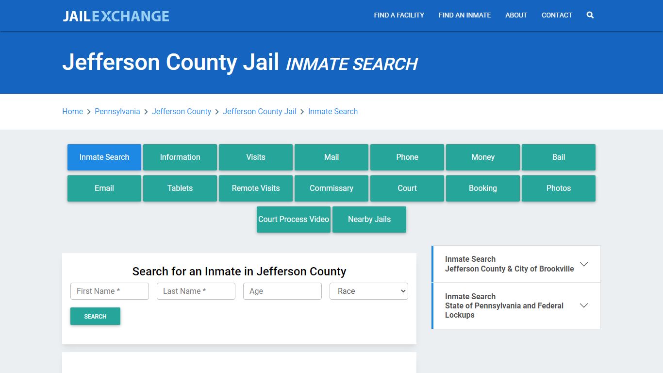 Jefferson County Jail, PA Inmate Search: Roster & Mugshots